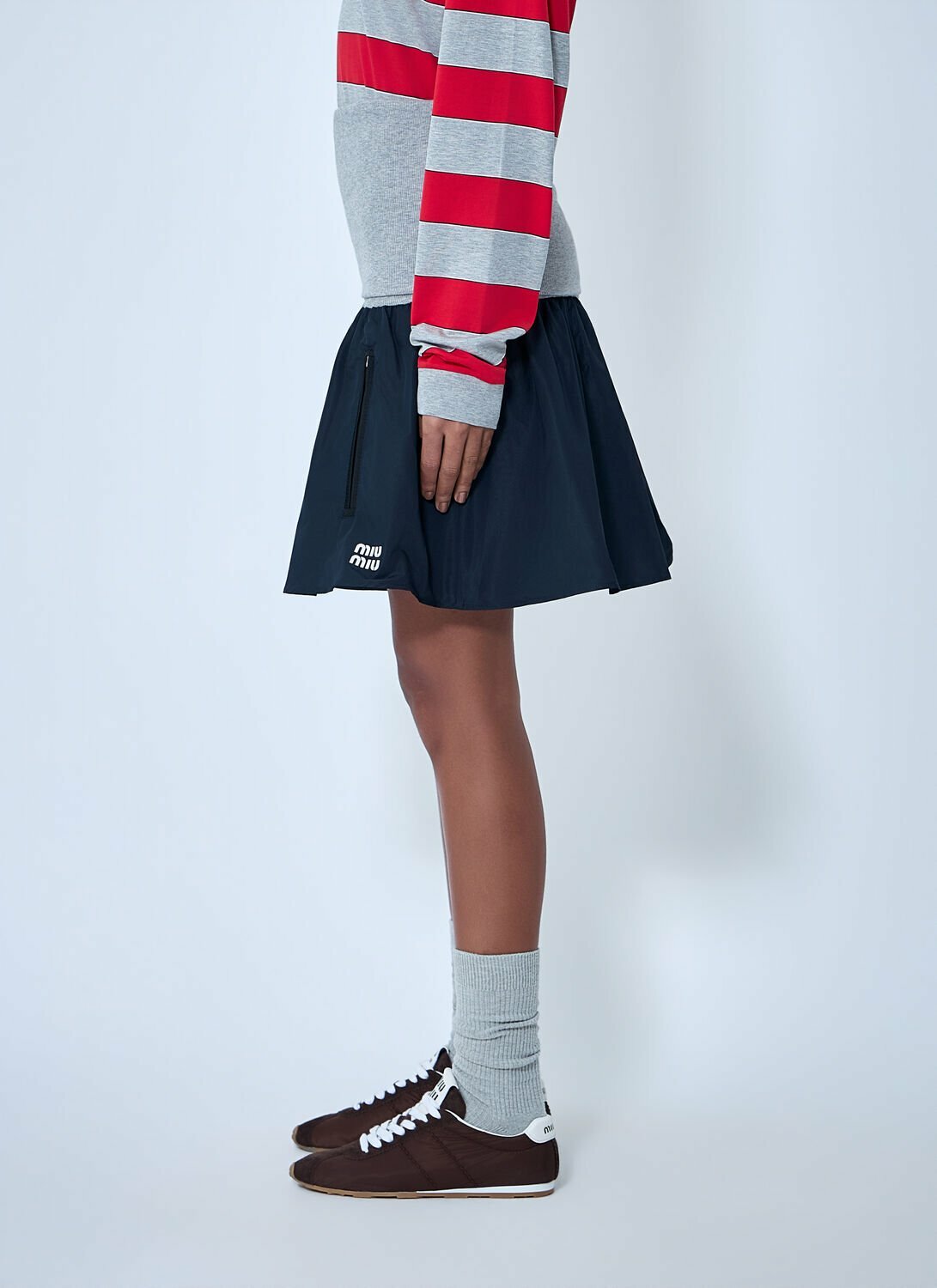 Miu Miu Gathered Mini Skirt