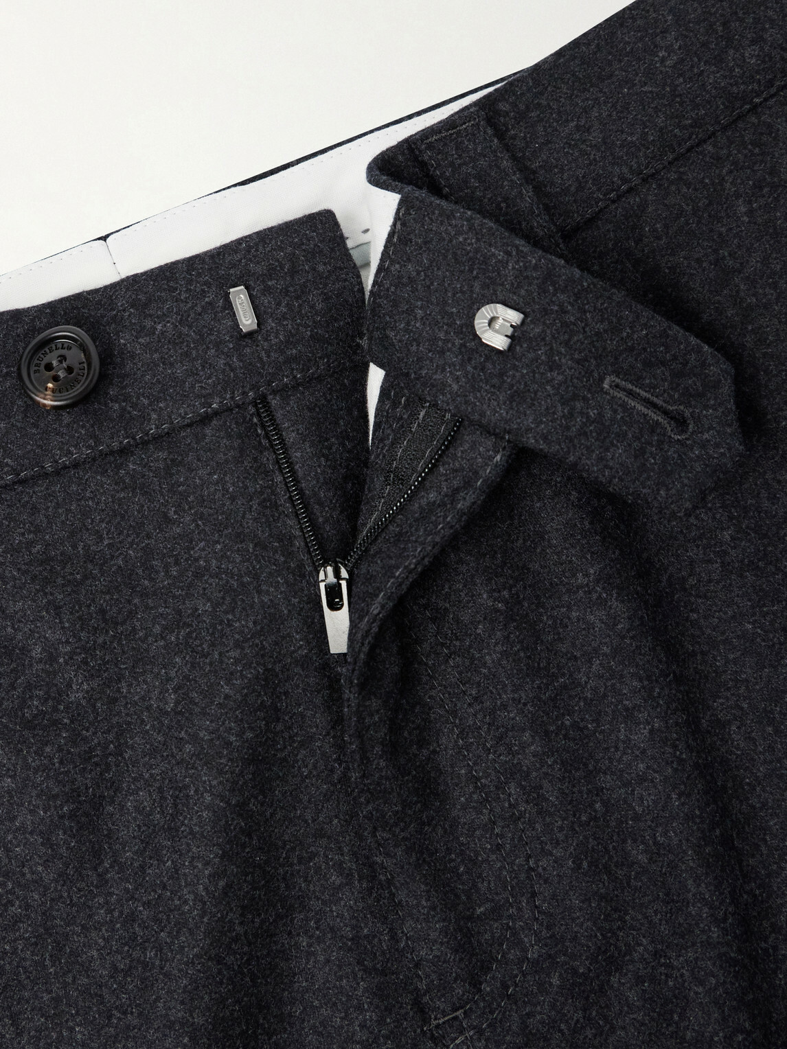 Brunello Cucinelli - Tapered Virgin Wool Cargo Trousers - Gray