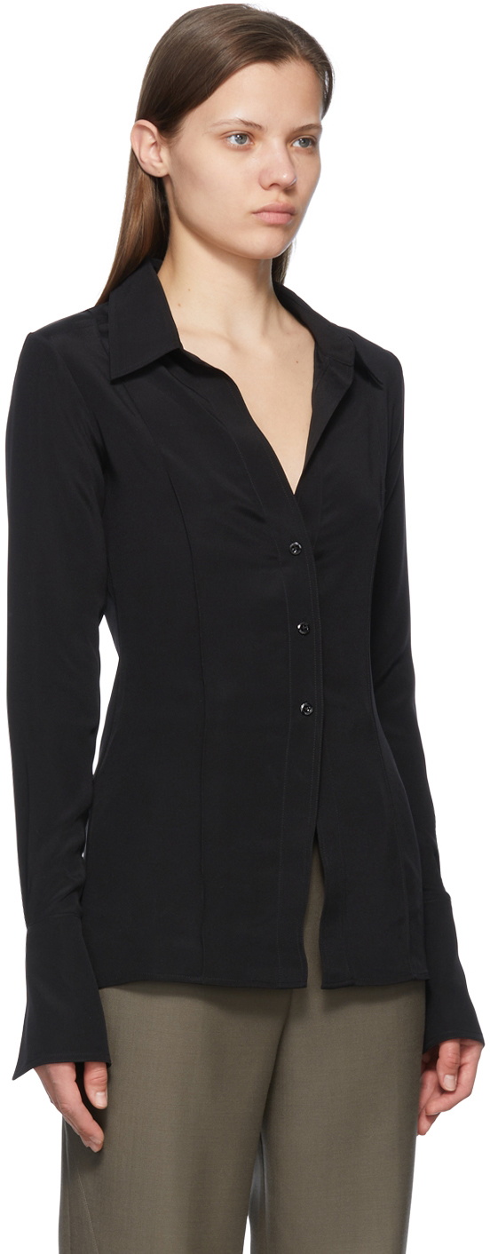 Peter Do Black Silk Shirt Peter Do