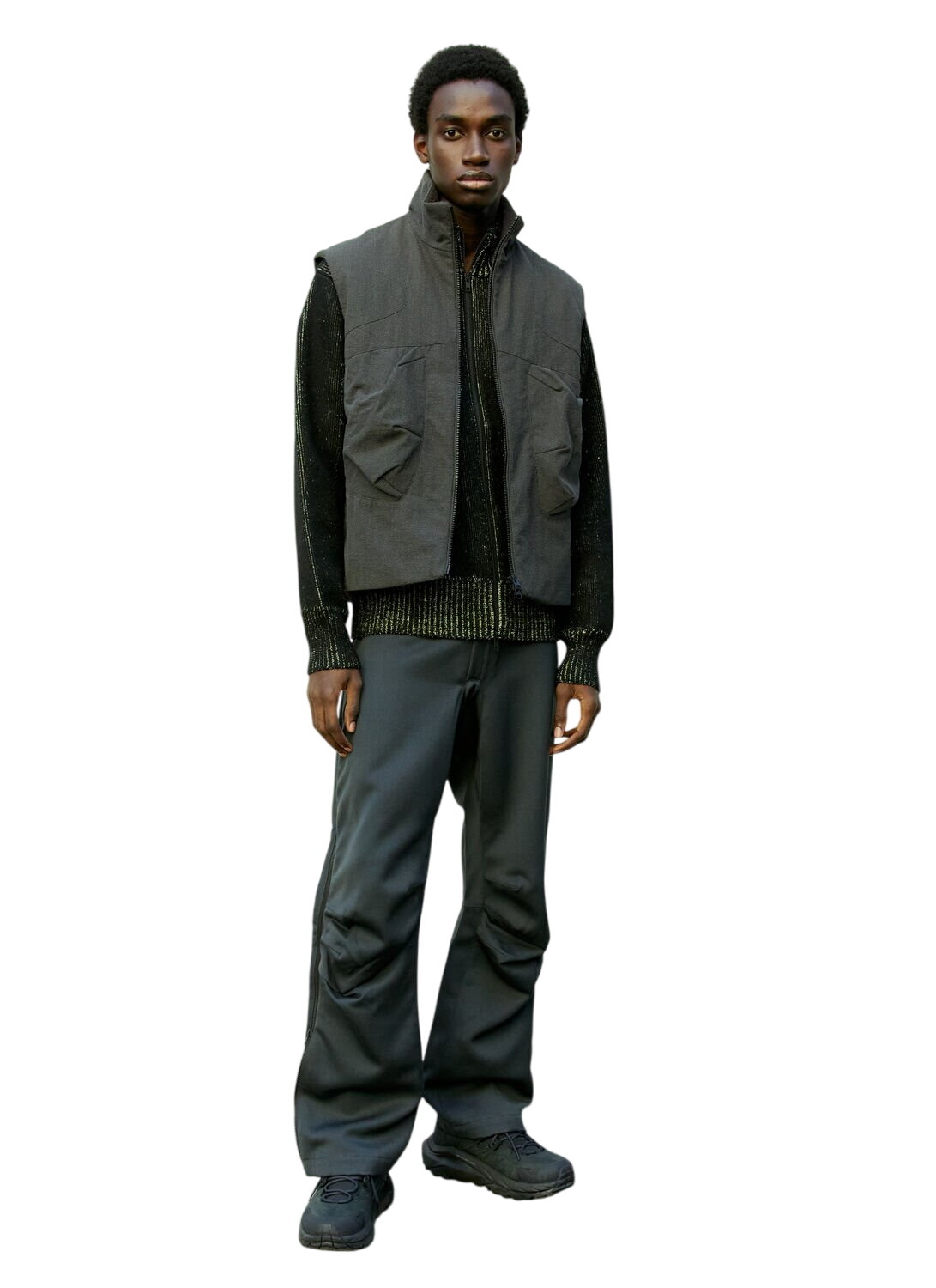 GR10K Men's Rescue Padded Jacket in Asphalt Black GR10K