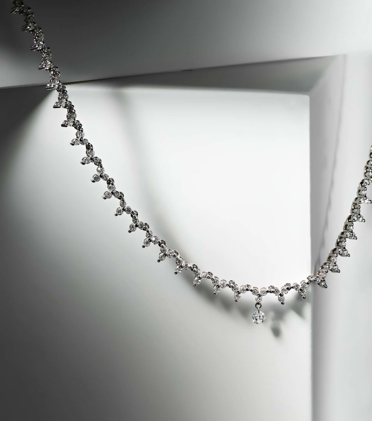 Persée 18kt white gold tennis necklace with diamonds