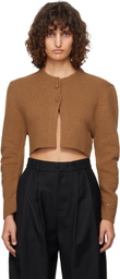 ADER error Brown Cropped Cardigan