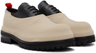 424 Black & Beige Overlay Derbys