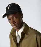 Saint Laurent Y patch-appliqué gabardine baseball cap