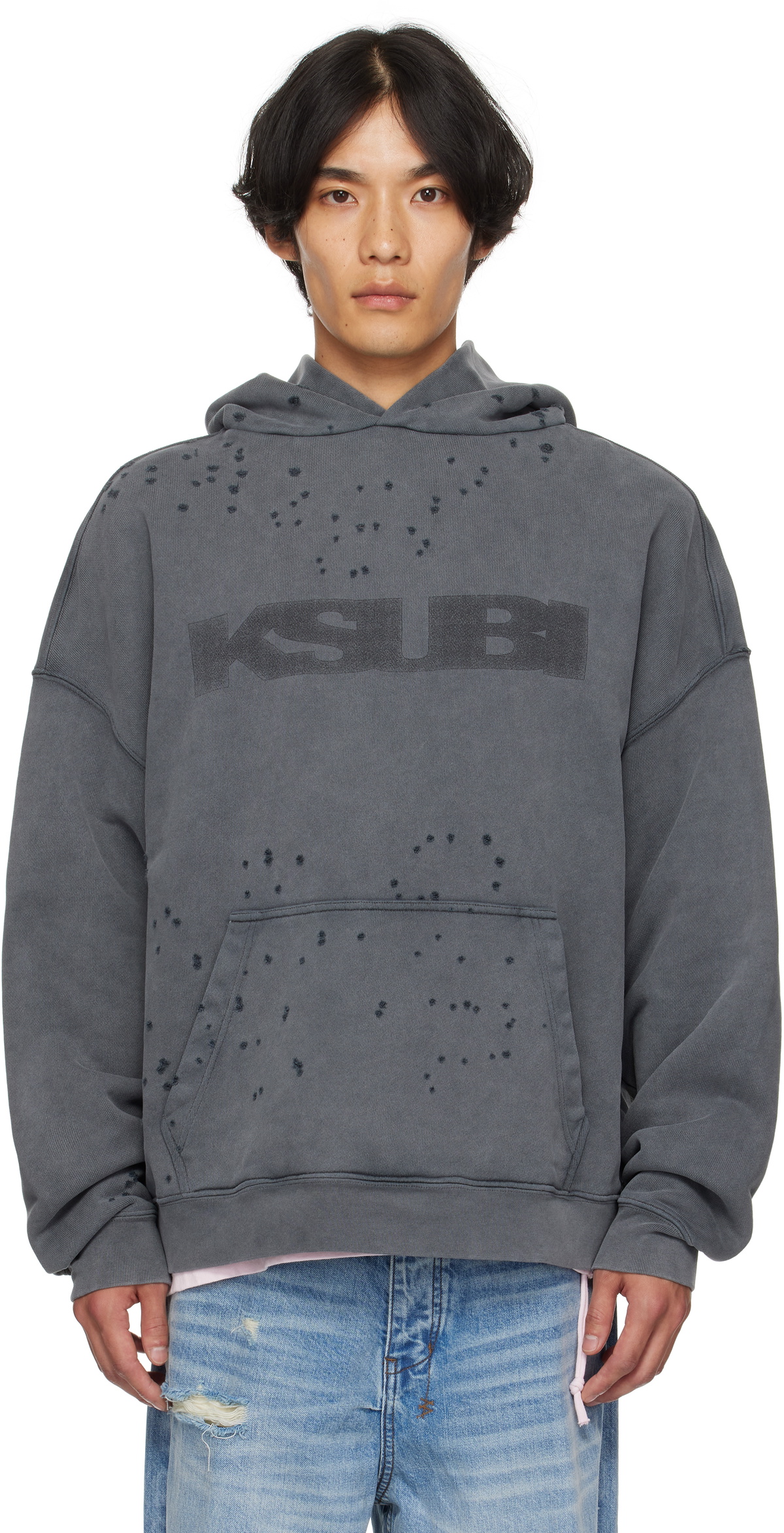 送料関税込み■EMOTIONALLY UNAVAILABLE■Cotton-Jersey Hoodie Emotionally Unavailable - Crystal-Embellished Cotton-Jersey