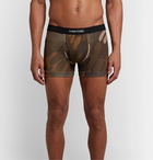 TOM FORD - Camouflage-Print Stretch-Cotton Boxer Briefs - Green