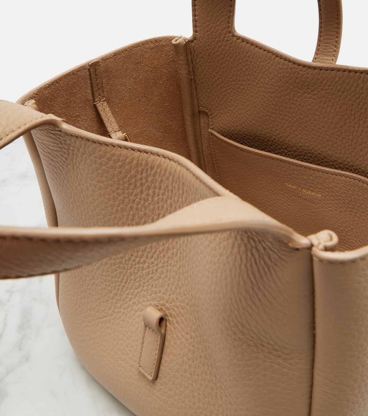 Saint Laurent Le 5 à 7 Baby Bea leather top-handle bag