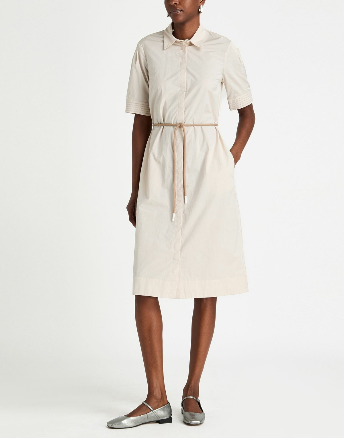 Peserico Womens Midi dress in Beige
