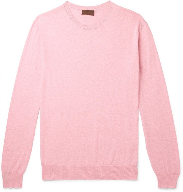 Photo: Altea - Mélange Cotton and Cashmere-Blend Sweater - Pink