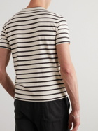 Officine Générale - Striped Cotton T-Shirt - Gray