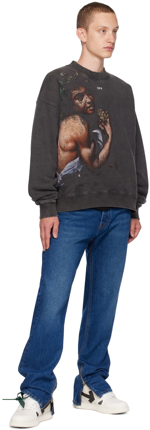 Off-White Gray Bacchus Skate Sweatshirt Off-White