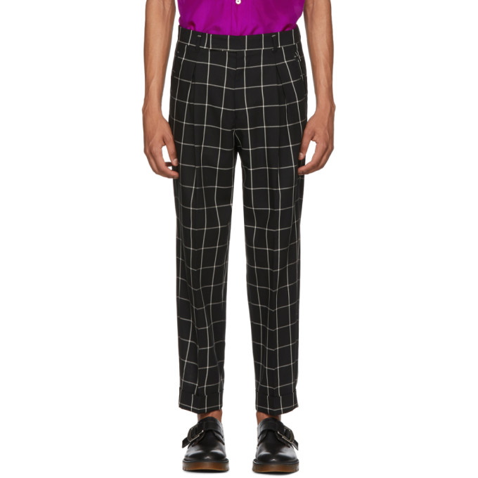 Photo: Paul Smith Black and White Check Pleated Trousers