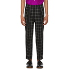 Paul Smith Black and White Check Pleated Trousers