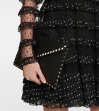REDValentino Point d'esprit tulle and georgette minidress