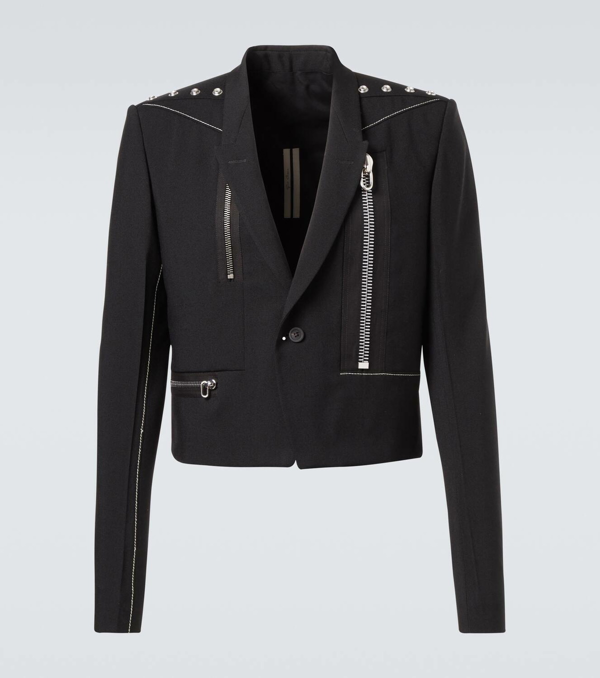RICK OWENS 定番テーラードジャケット ソフトブレザーノイエ アリス Rick Owens Alice studded virgin wool blazer Rick Owens