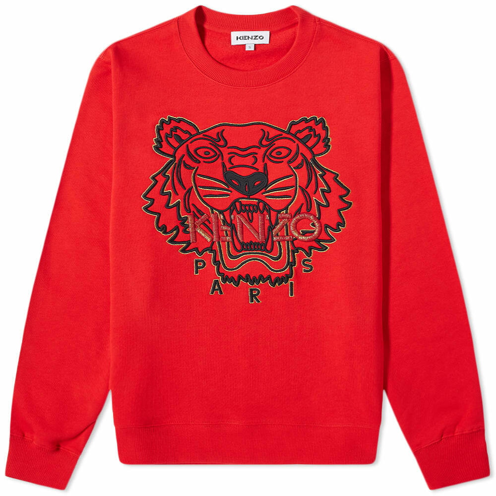 Kenzo Men's CNY Year of The Tiger Crew Sweat in Medium Red Kenzo