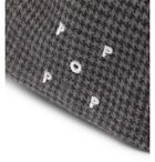 Pop Trading Company - Flexfoam 6 Logo-Embroidered Houndstooth Flannel Baseball Cap - Gray