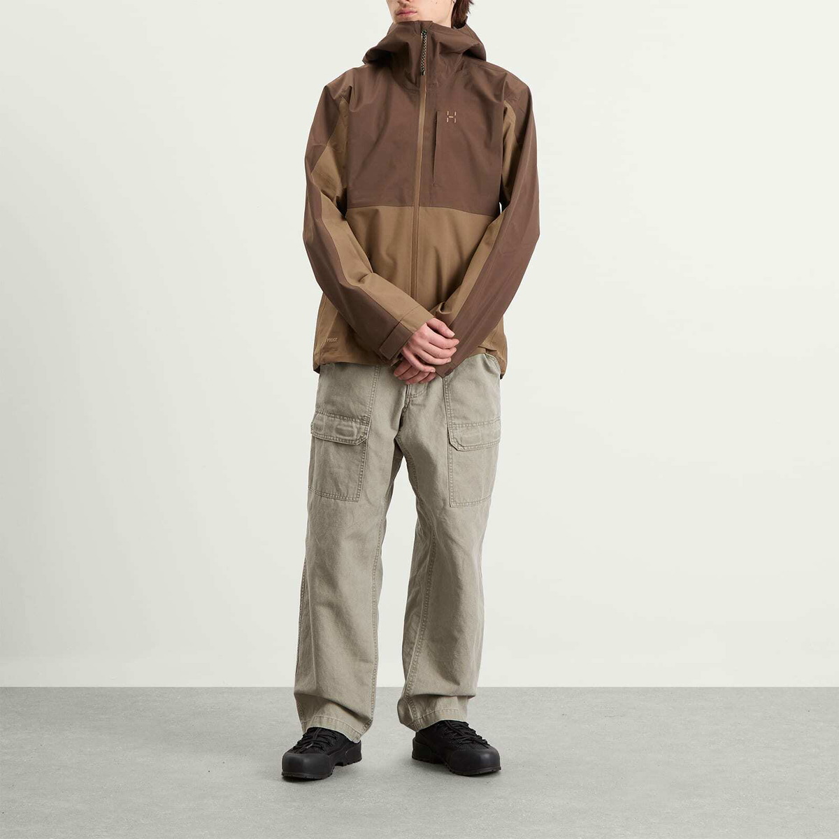 Haglöfs Men's Front Proof II Waterproof Jacket in Woodland Brown/Teak Brown