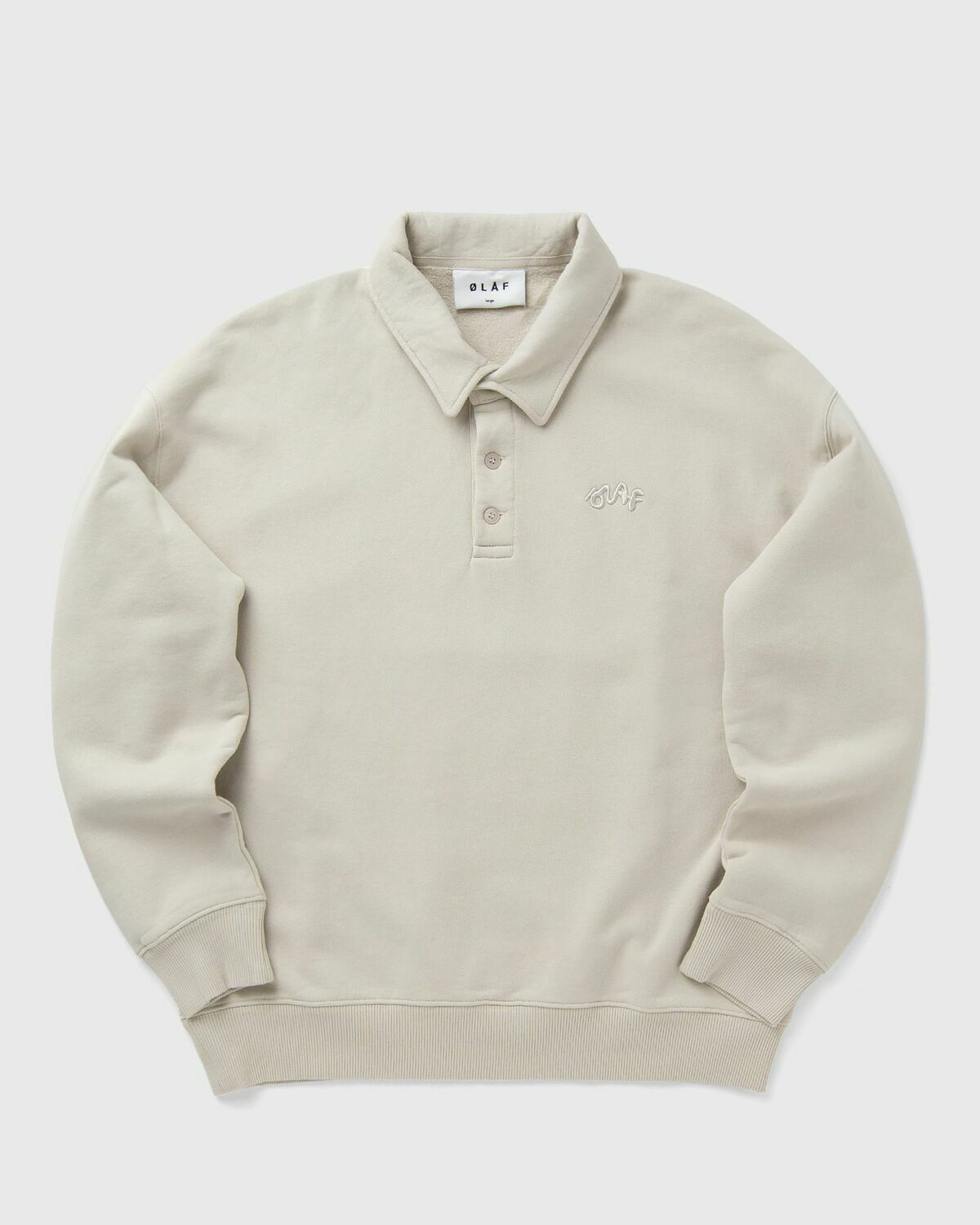ØLÅF SIGNATURE POLO SWEAT Beige Mens Polos/Sweatshirt