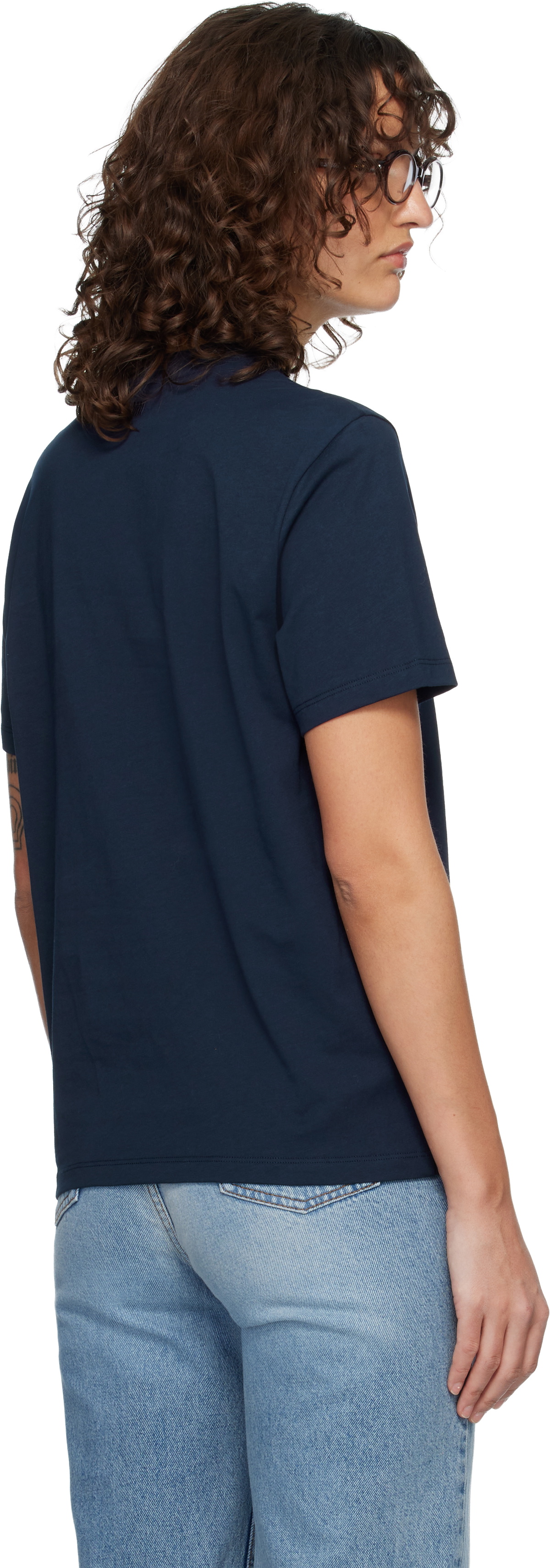 AMI Paris Navy Ami de Coeur T-shirt