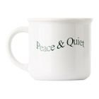 Museum of Peace and Quiet SSENSE Exclusive White Kindle Wordmark Mug