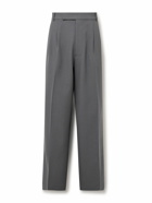 The Frankie Shop - Beo Straight-Leg Pleated Crepe Suit Trousers - Gray