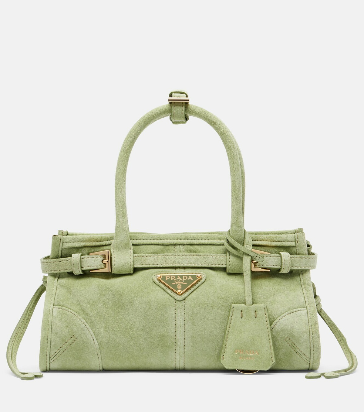 Prada Prada Bonnie Mini suede top-handle bag