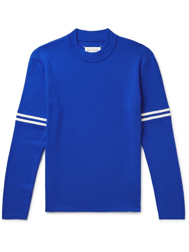 Photo: Maison Margiela - Striped Wool Sweater - Blue