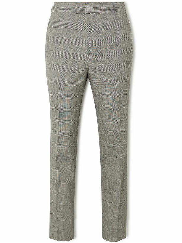 Photo: Kingsman - Straight-Leg Checked Wool Suit Trousers - Gray