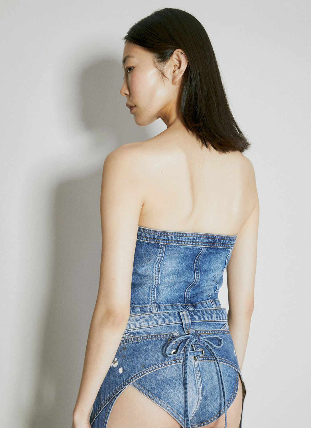 Guess USA Buckle Denim Bustier