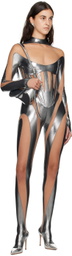 Mugler Silver Iconic Jumpsuit