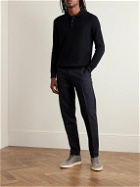 Club Monaco - Slim-Fit Textured-Knit Merino Wool Polo Shirt - Blue