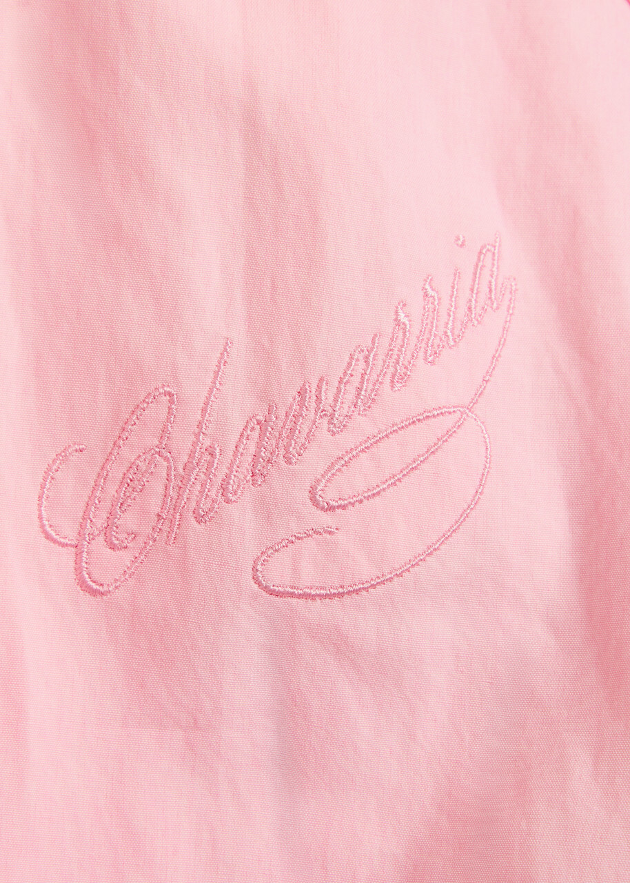 Willy Chavarria Ruff Rider Logo-embroidered Woven Track Jacket Pink