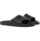 Bottega Veneta - Intrecciato Leather Slides - Men - Black