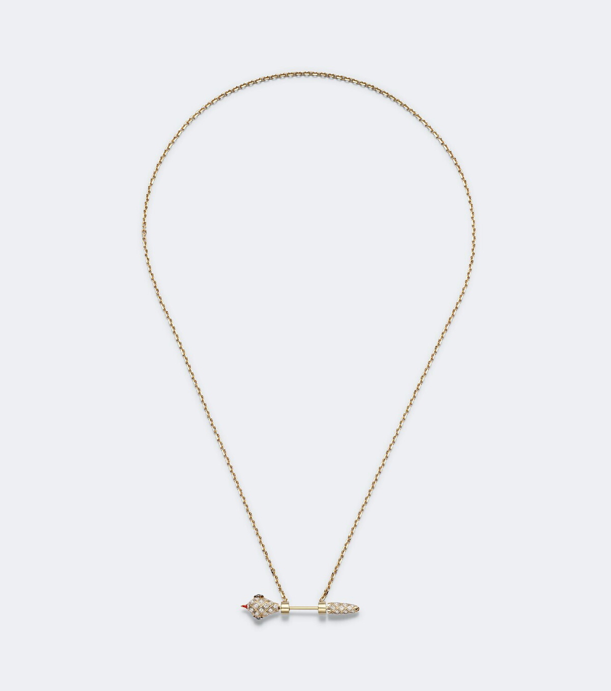 Yvonne Léon Python 9kt gold and enamel pendant necklace with diamonds