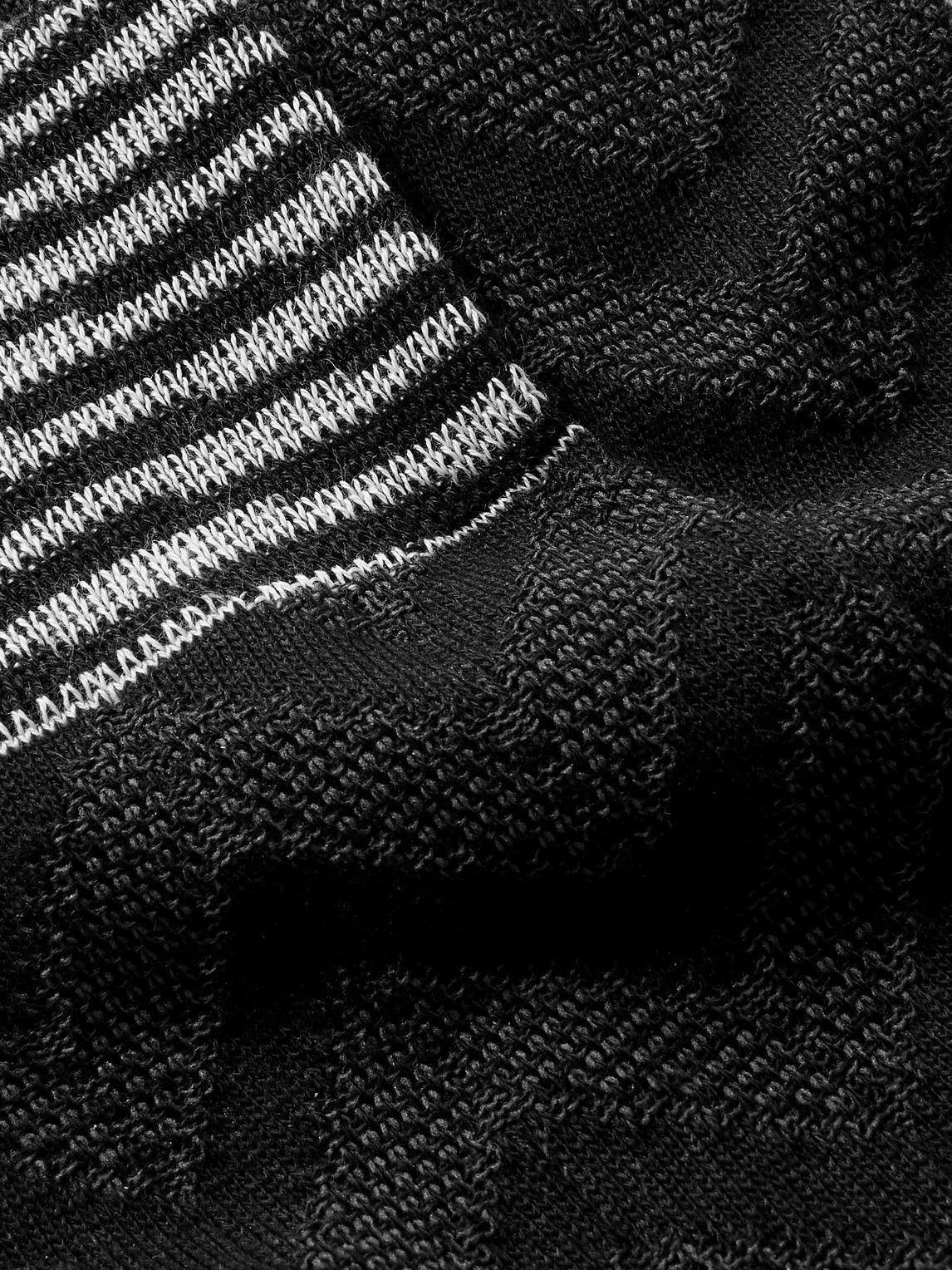 Missoni - Three-Pack Striped Crochet-Knit Cotton-Blend Socks - Black