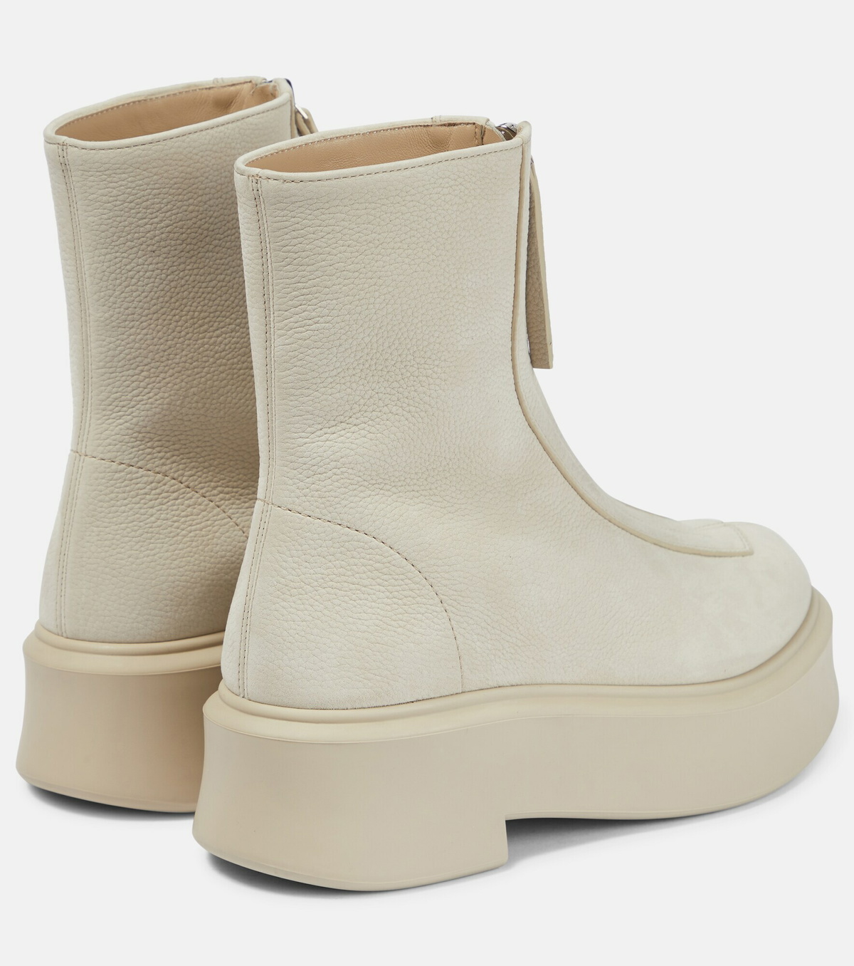 The Row Zipped 1 leather ankle boots The Row