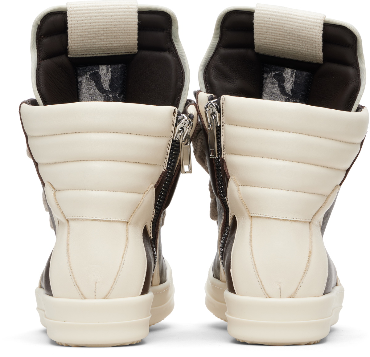 Rick Owens Brown Temple Jumbolace Geobasket Sneakers Rick Owens