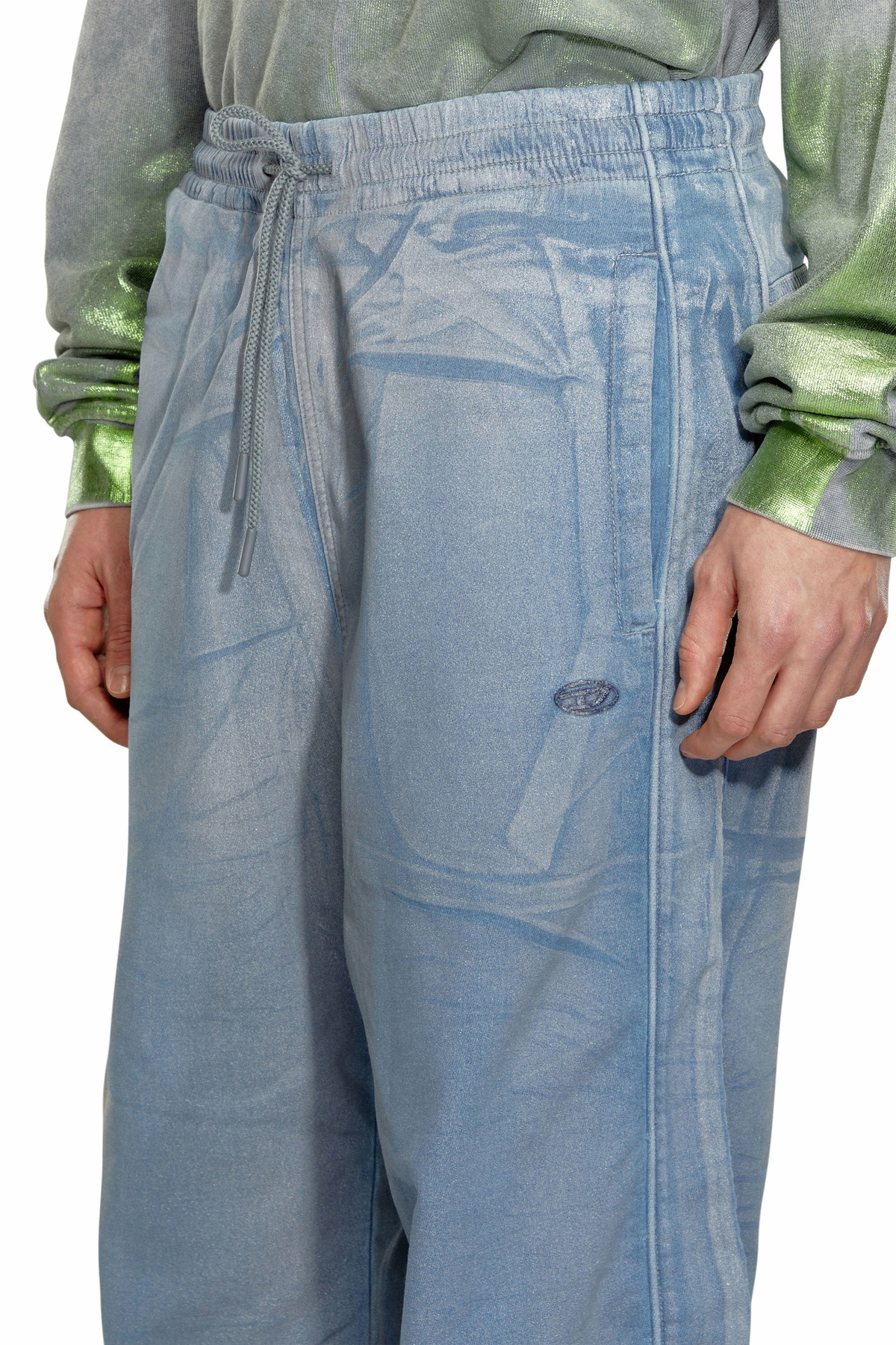 Diesel Relaxed D-Martyans Track Denim - Jeans - Unisex - Blue