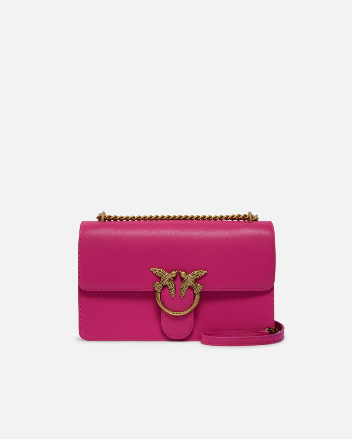 Pinko Classic Love Bag One Simply Pinko Pink Antique Gold