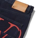 Valentino - Logo-Print Denim Jeans - Blue