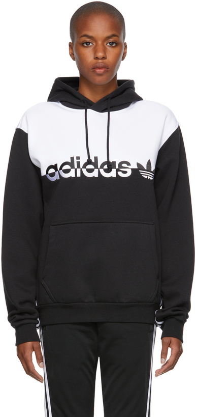 Photo: adidas Originals Black & White Split Hoodie