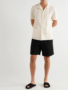 Mr P. - Jersey-Panelled Organic Cotton-Piqué Shirt - Neutrals