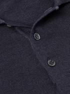 Altea - Slim-Fit Garment-Dyed Wool Polo Shirt - Blue