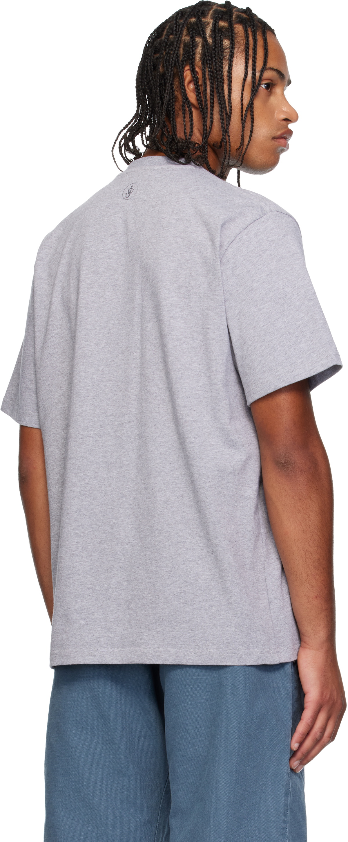 JW Anderson Gray Cafe Scene Printed T-shirt