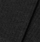 Charvet - Ribbed Cashmere, Wool and Silk-Blend Over-the-Calf Socks - Gray