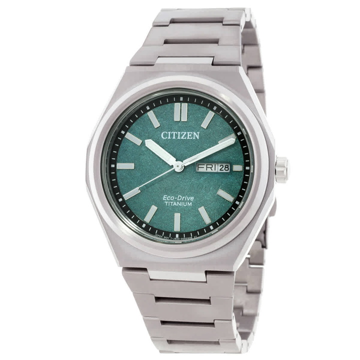 Photo: Citizen Zenshin Three-hand Green Dial Mens Watch AW0130-85X