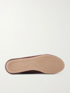Dolce&Gabbana - Leather-Trimmed Suede Sneakers - Brown