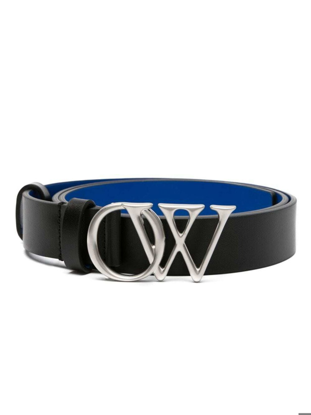 Photo: OFF-WHITE - Logo Leather Belt