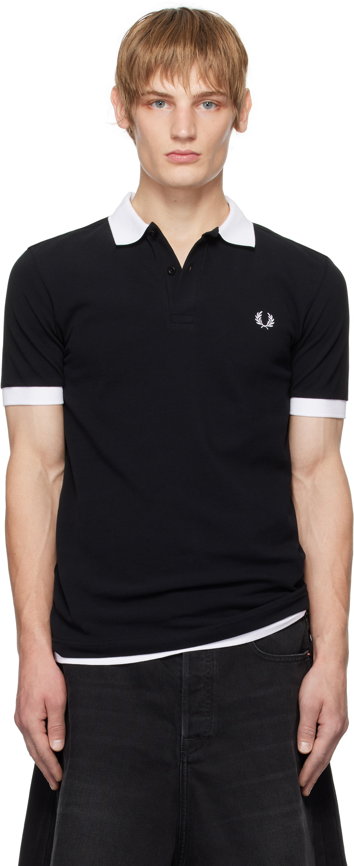 mastermind JAPAN Black Fred Perry Edition Contrast Polo mastermind